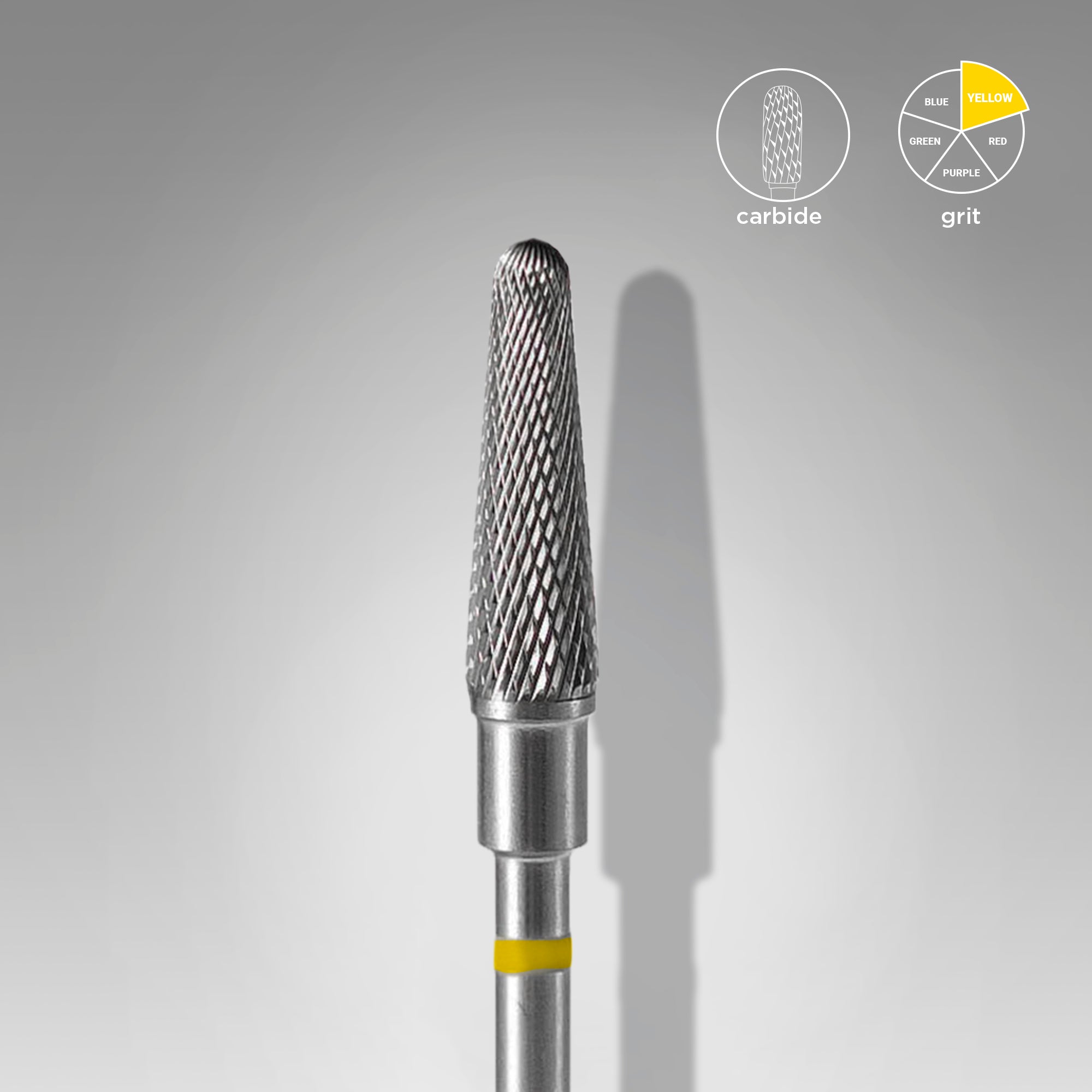 Carbide nail drill bit, “frustum” yellow, head diameter 4 mm / working part 13 mm image 0